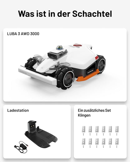 MAMMOTION LUBA 3 AWD 3000 Mähroboter ohne Begrenzungskabel für 3000㎡