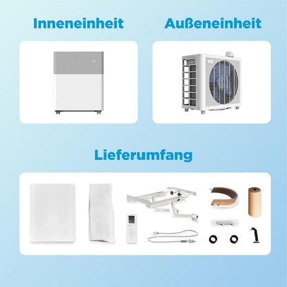 Midea Portasplit Cool Mobile Klimaanlage, nur Kühlung, A++, 8000 BTU 2, 3kW