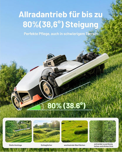 MAMMOTION LUBA 3 AWD 3000 Mähroboter ohne Begrenzungskabel für 3000㎡