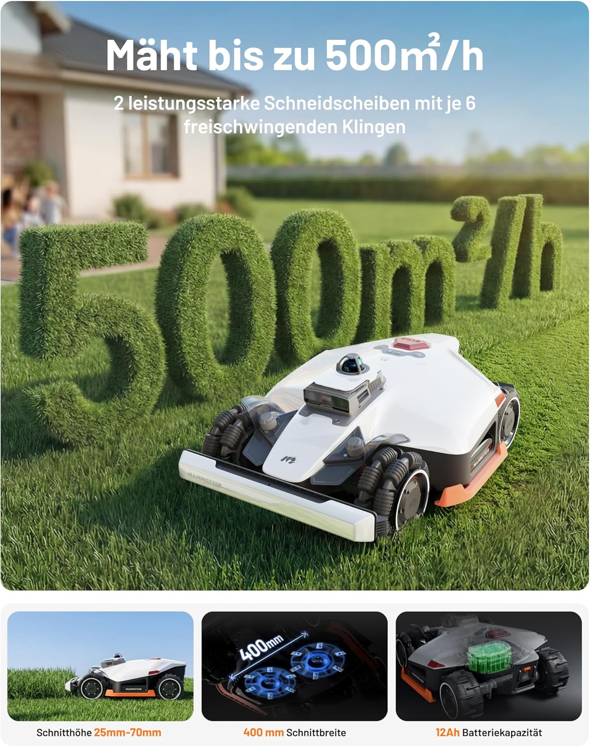 MAMMOTION LUBA 3 AWD 3000 Mähroboter ohne Begrenzungskabel für 3000㎡