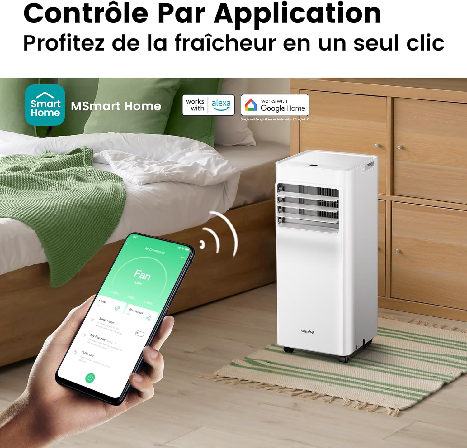 Comfee Breezy Cool Pro 2.0 Portable Air Conditioner 7000 BTU 2.0 kW WLAN App R290 up to 25m²